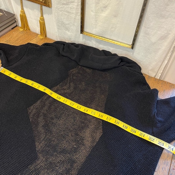 SARAH PACINI – Black Open-Front Knit Cardigan – One Size - Picture 15 of 16